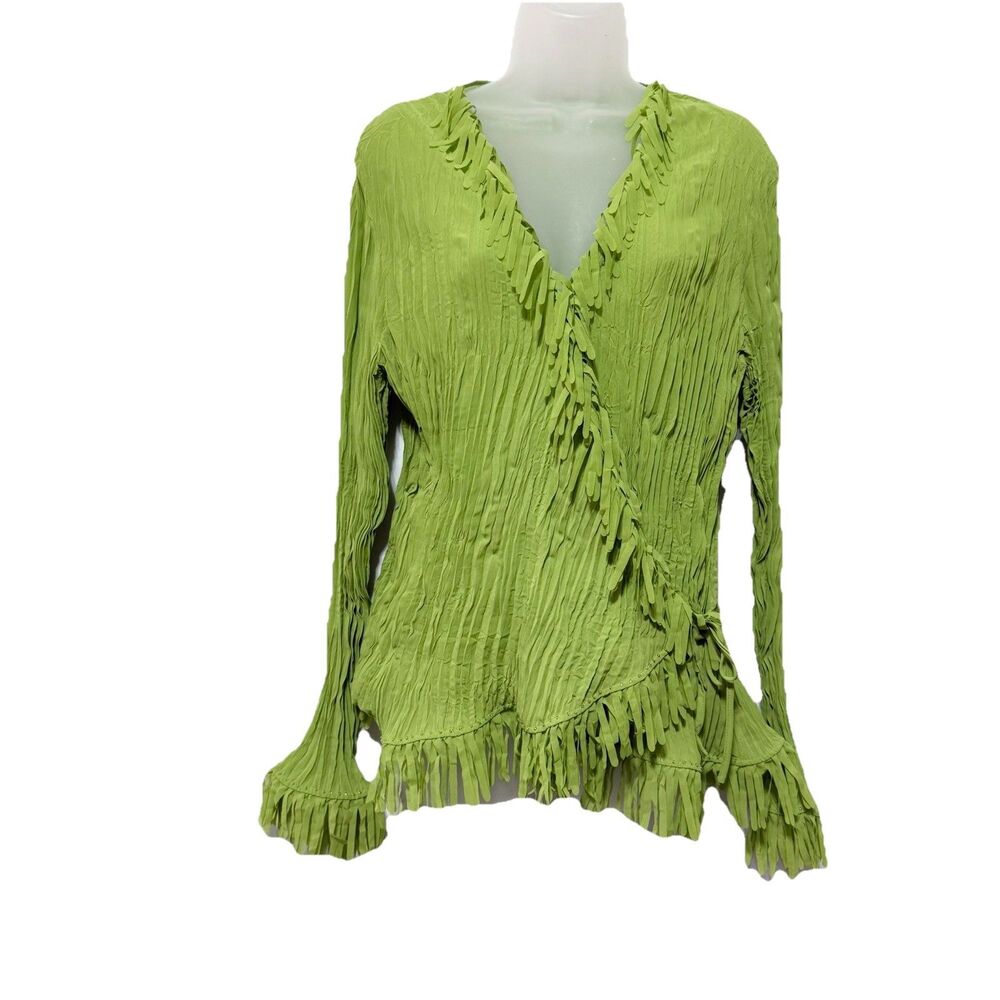 Kaelyn Max II 1X VTG Y2K Fairy Grunge Fringe Crinkle Top Whimsigoth Renaissance